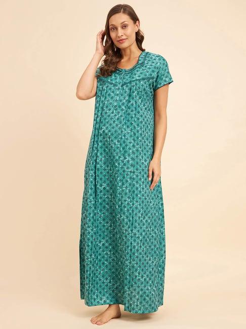 sweet dreams green printed nighty