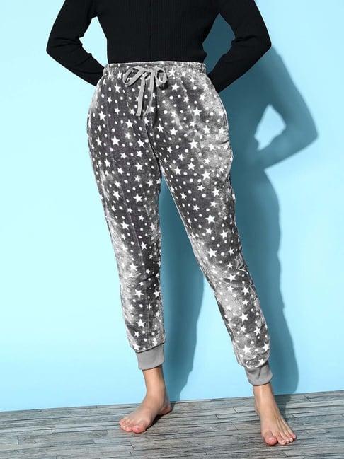 sweet dreams grey printed lounge pants