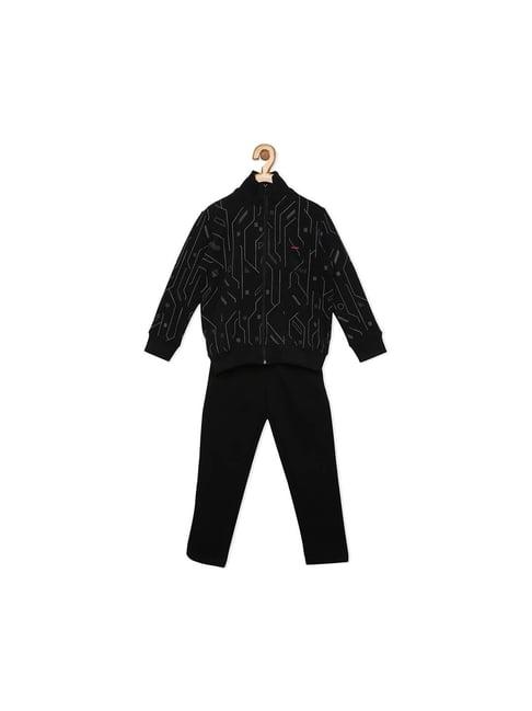 sweet dreams kids black printed sweatshirt with trackpants