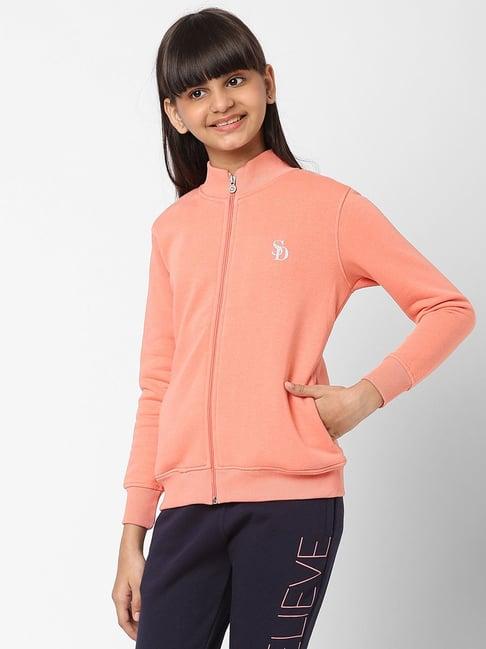 sweet dreams kids coral solid full sleeves sweatshirt