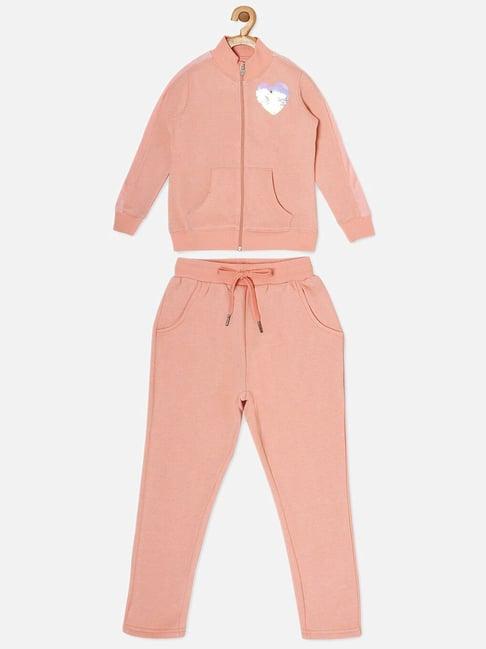 sweet dreams kids fairy pink regular fit full sleeves jacket with pants