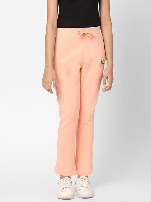 sweet dreams kids peach solid trackpants