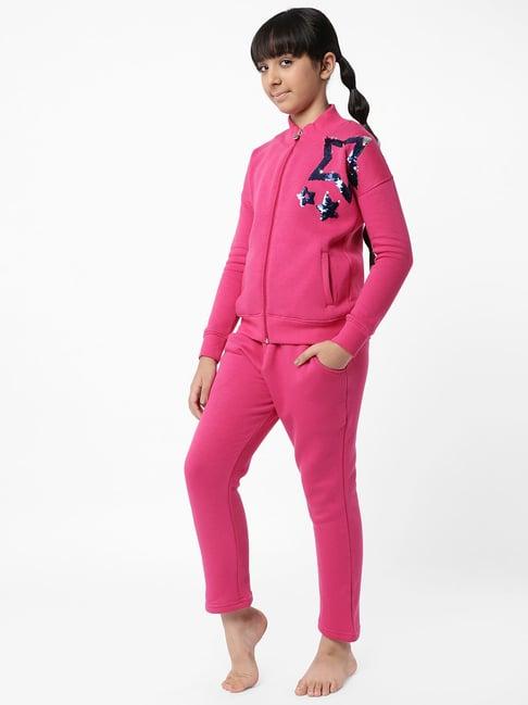 sweet dreams kids pink embellished tracksuit