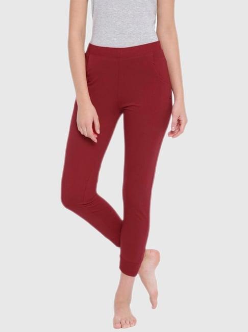 sweet dreams maroon regular slim fit joggers