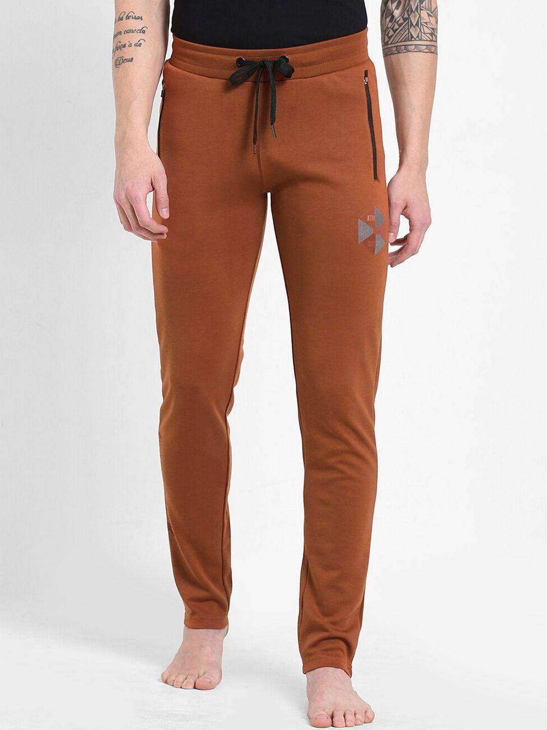 sweet dreams men brown relaxed-fit straight leg $-way stretch lounge pant