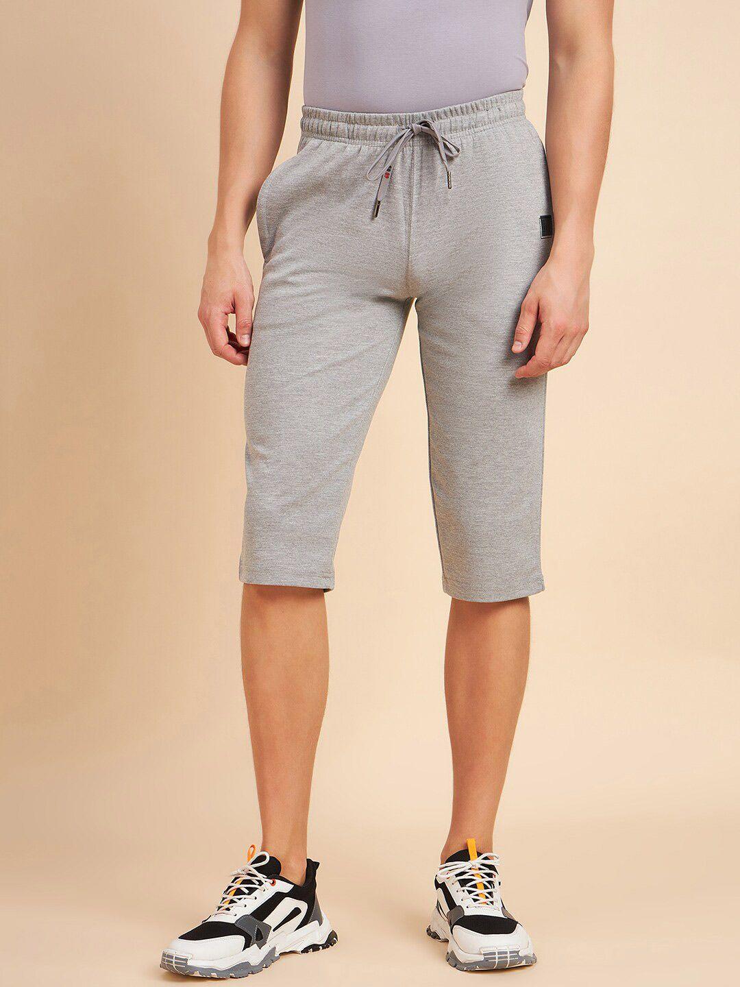 sweet dreams men grey mid-rise regular shorts