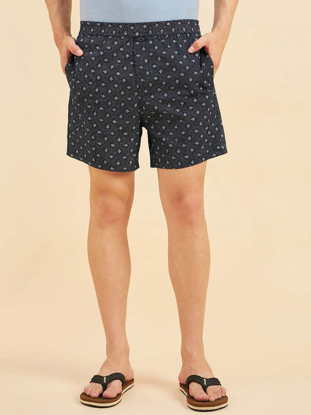 sweet dreams men mid-rise printed pure cotton boxers