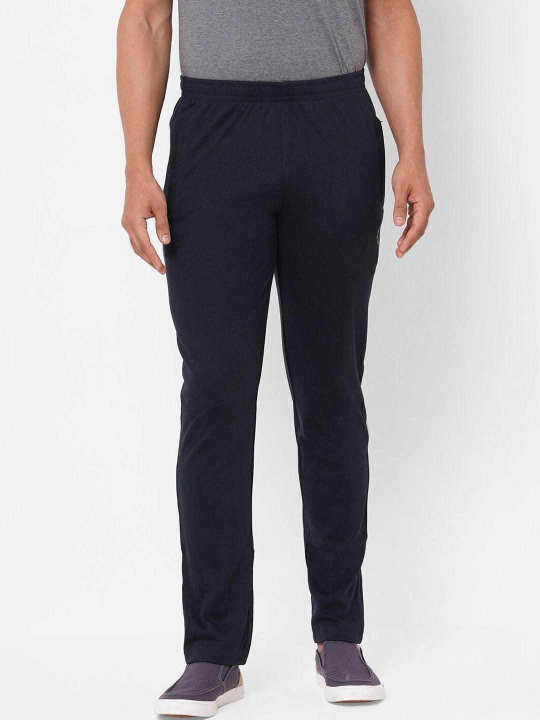 sweet dreams men navy blue cotton solid lounge pants