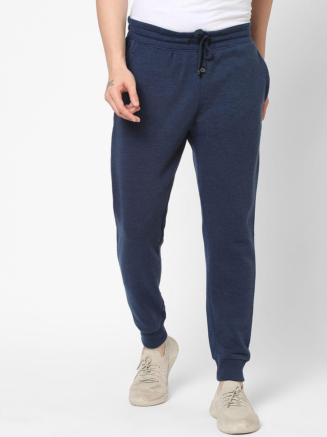 sweet dreams men navy blue solid track pants