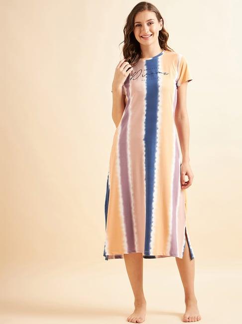 sweet dreams multicolor striped night dress