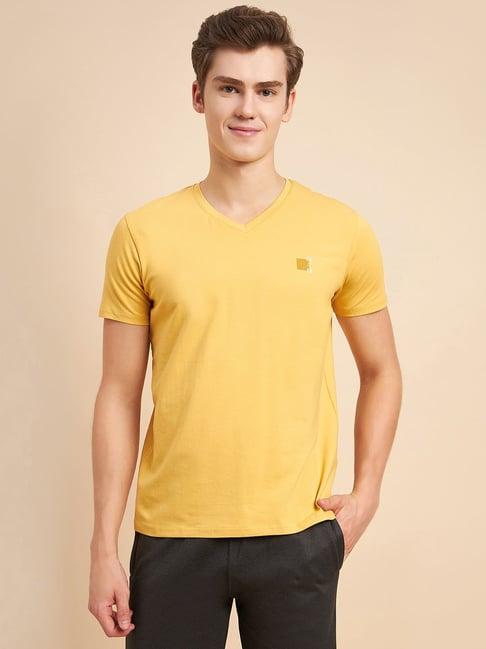 sweet dreams mustard cotton regular fit t-shirt