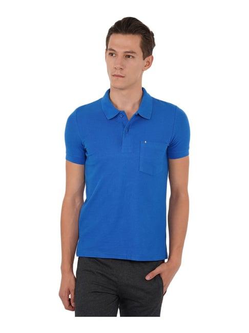 sweet dreams ocean blue cotton regular fit polo t-shirt