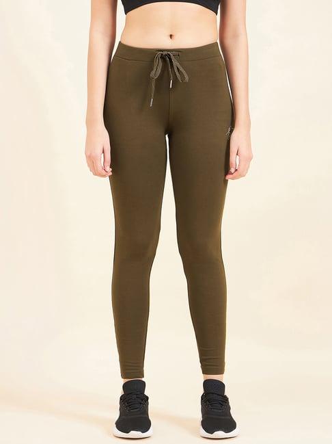 sweet dreams olive green cotton sports tights