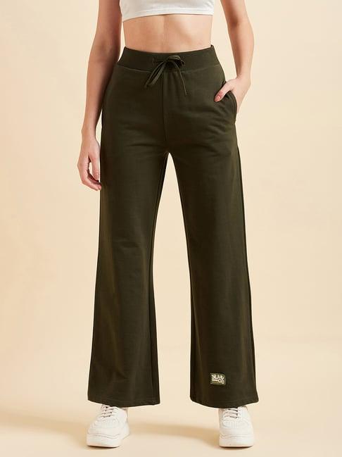 sweet dreams olive regular fit mid rise trousers
