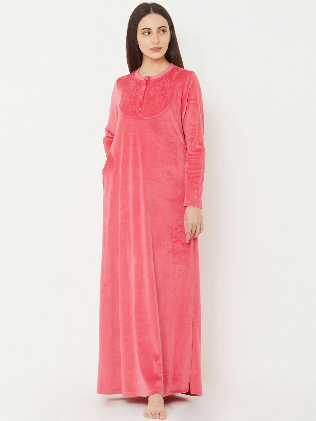 sweet dreams pink embroidered nightdress