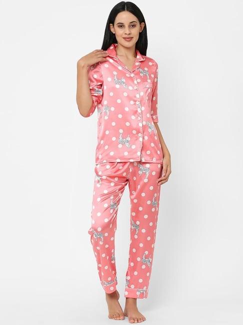 sweet dreams pink printed pajama set