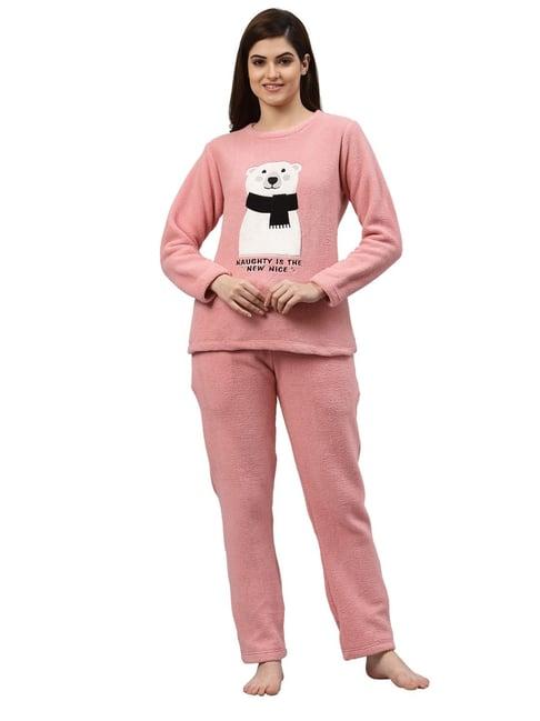 sweet dreams pink printed sweatshirt with pants