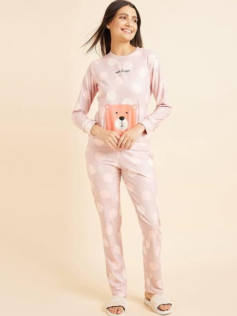 sweet dreams pink printed t-shirt pyjama set