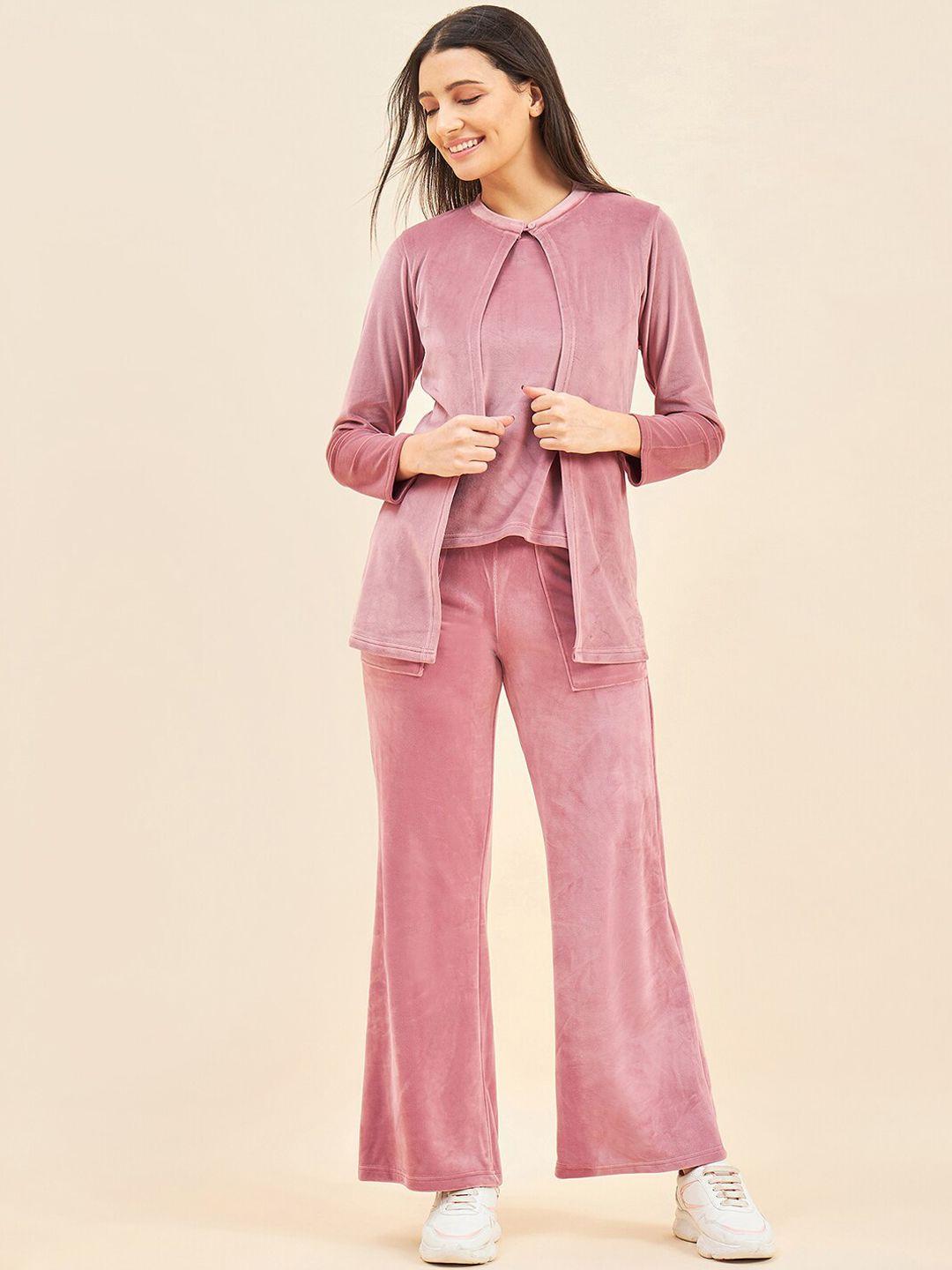 sweet dreams pink top with trouser & shrug