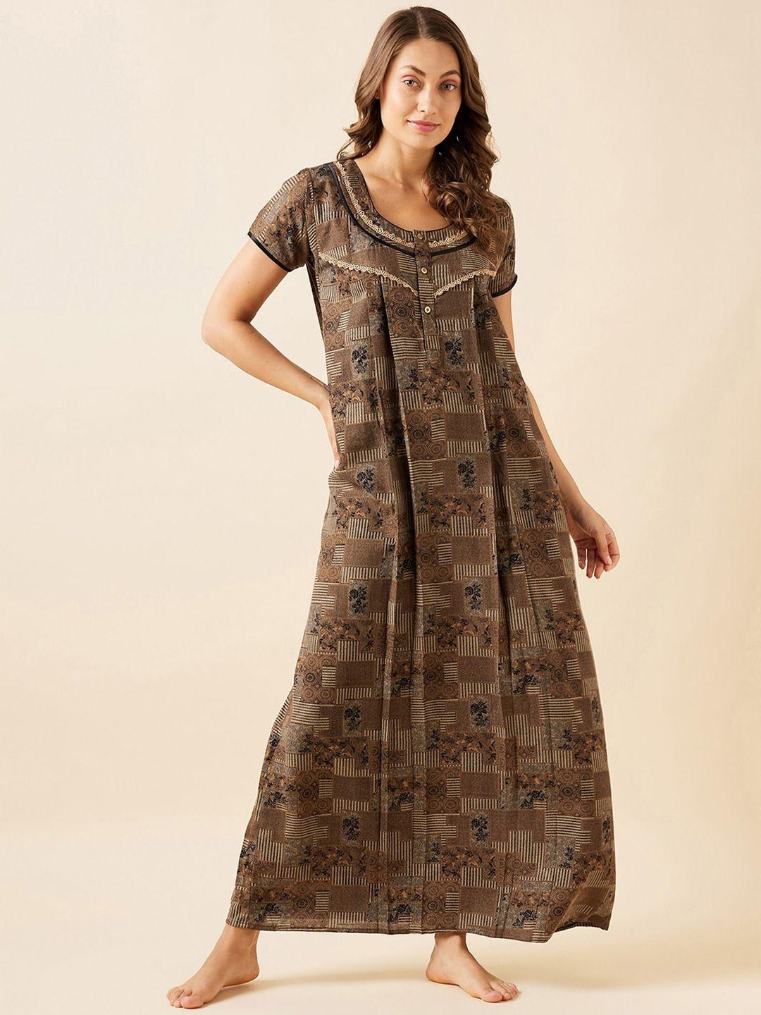 sweet dreams printed maxi nightdress