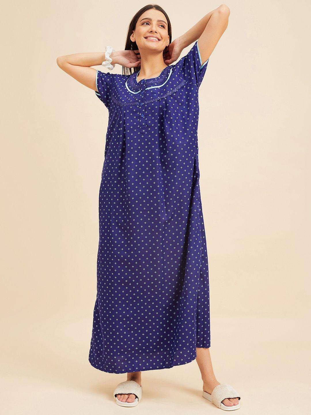 sweet dreams printed maxi nightdress