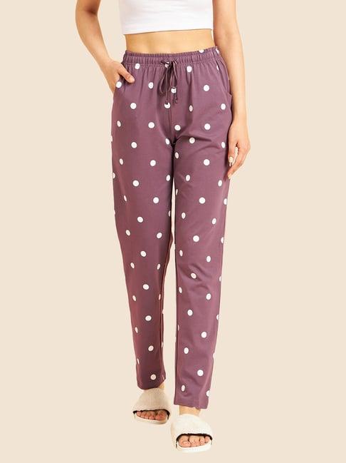 sweet dreams purple printed lounge pants