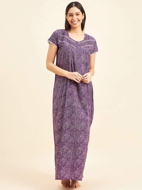 sweet dreams purple printed nighty