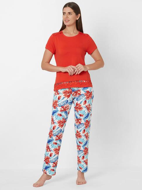 sweet dreams red & blue top with pyjamas