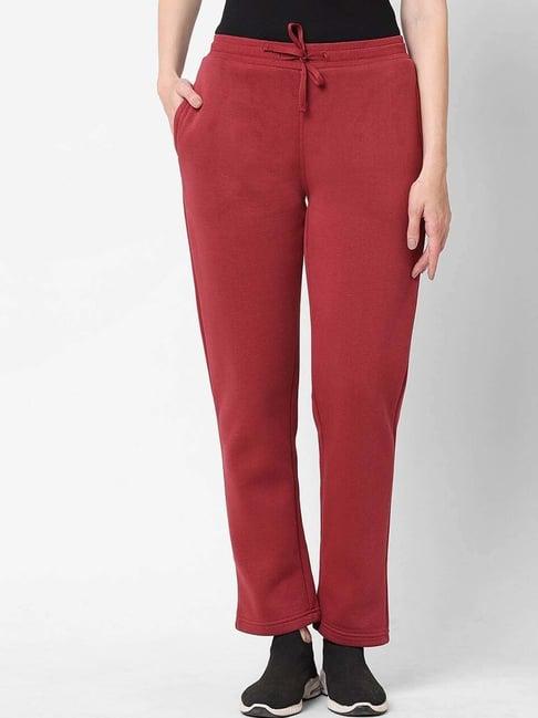 sweet dreams red mid rise sports track pants