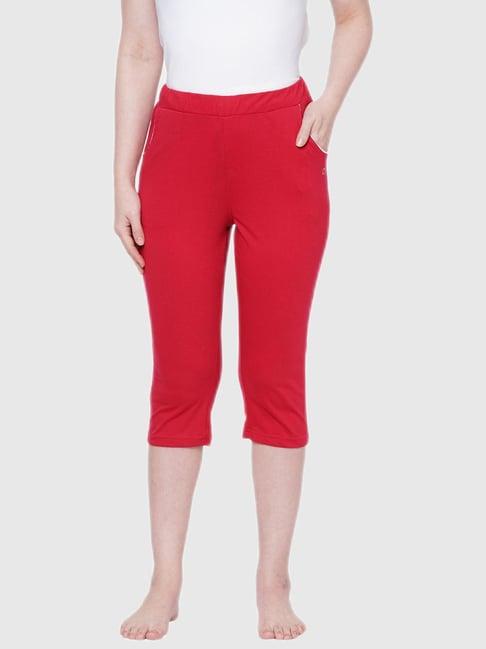 sweet dreams red slim fit capris