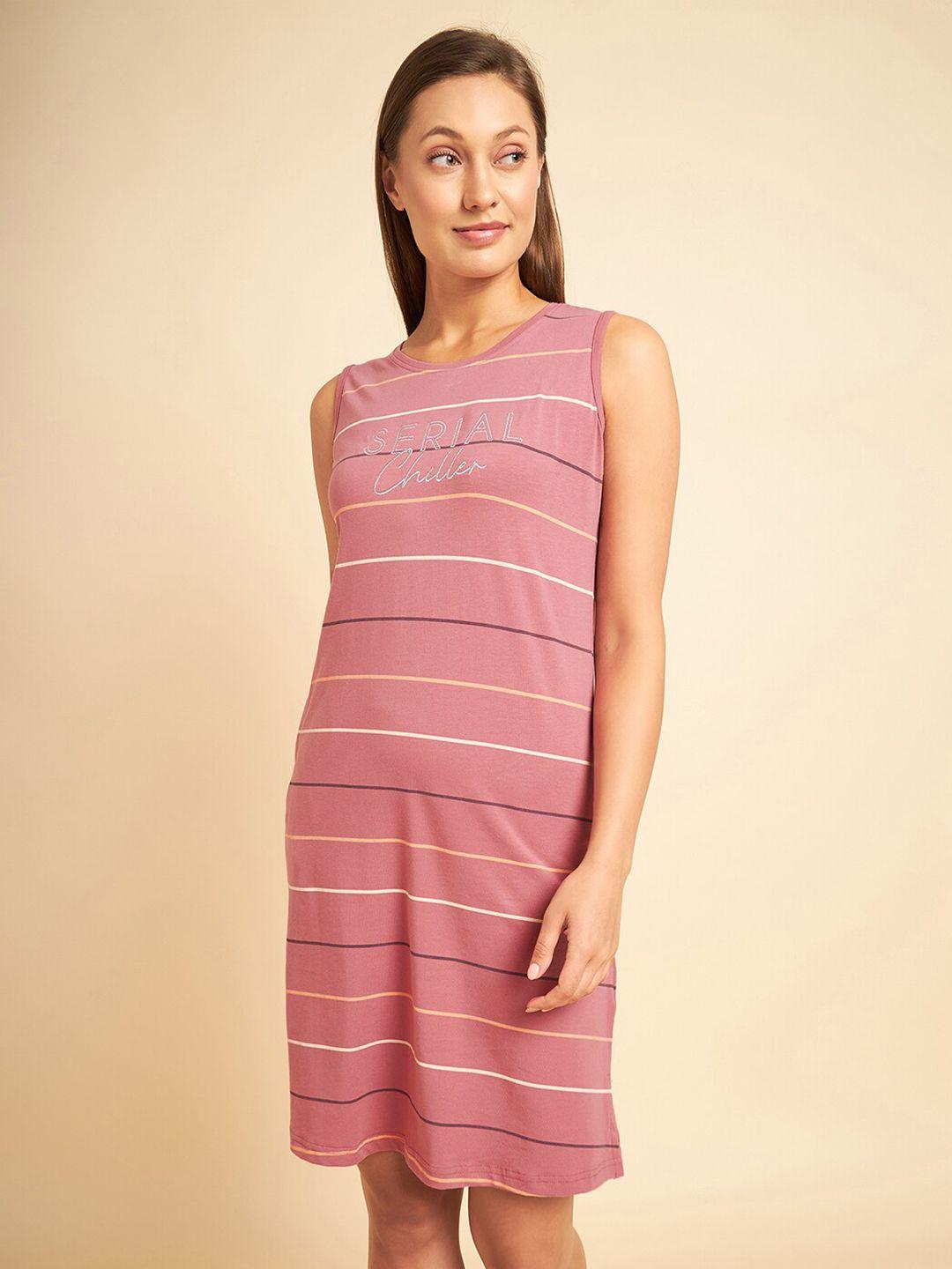 sweet dreams rose striped pure cotton nightdress