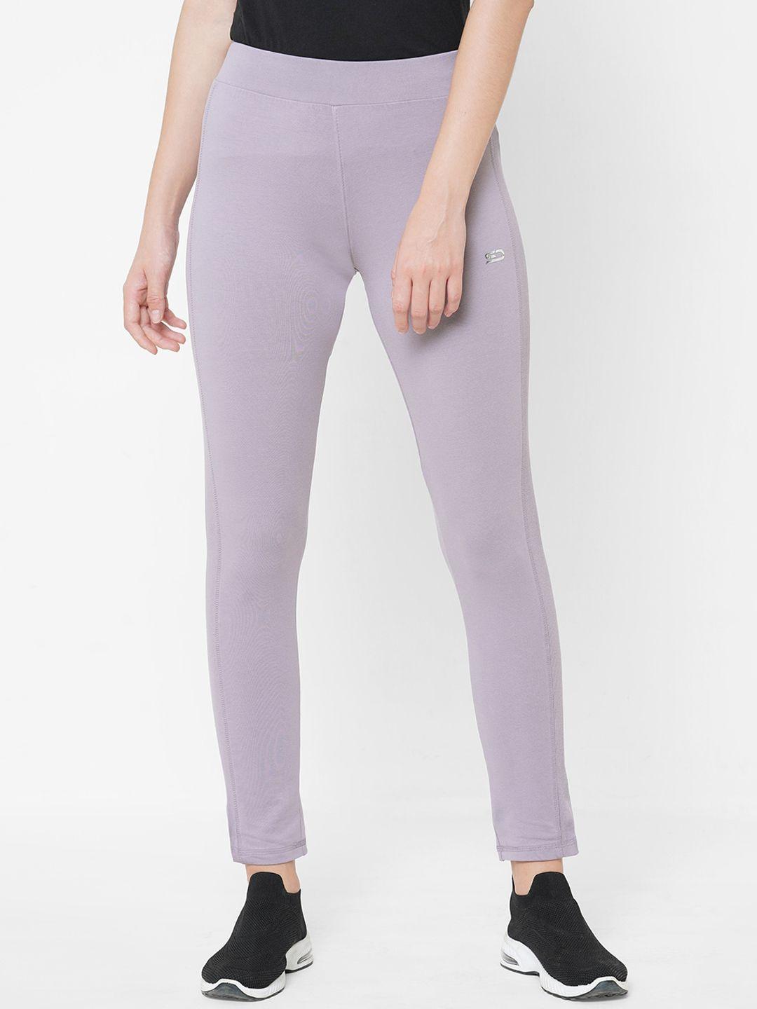 sweet dreams women lavender solid cotton tights
