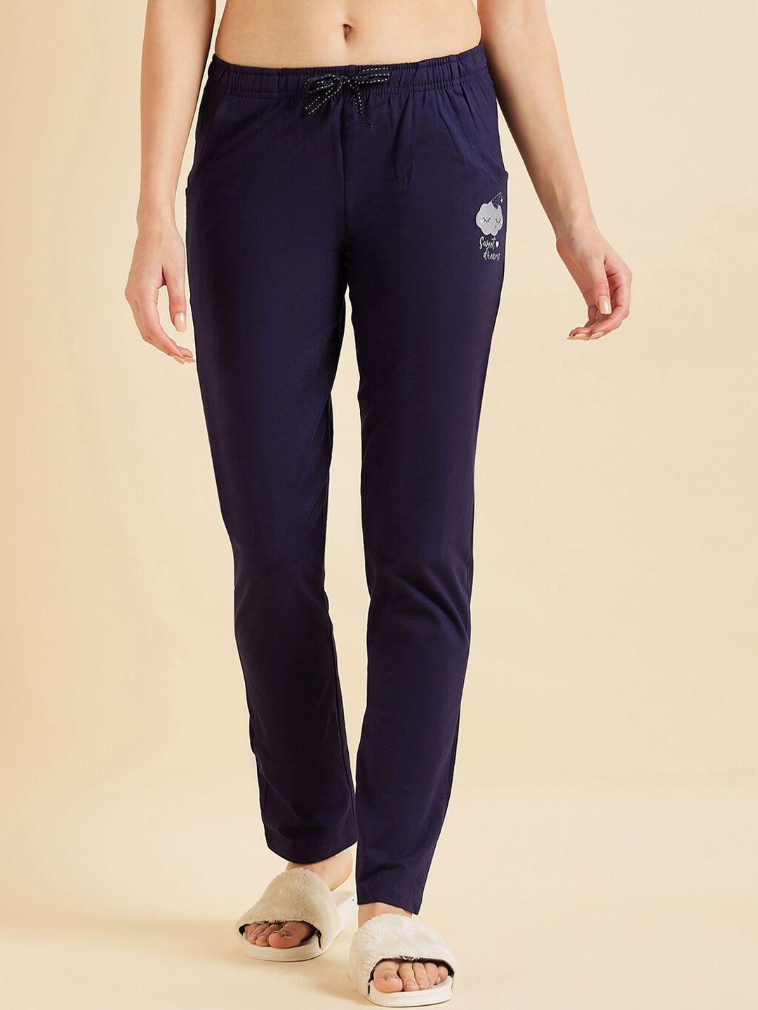 sweet dreams women navy blue lounge pants