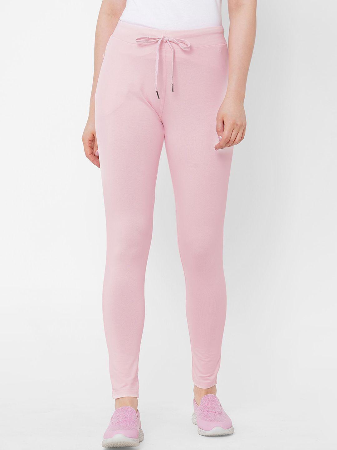 sweet dreams women pink cotton solid track pants