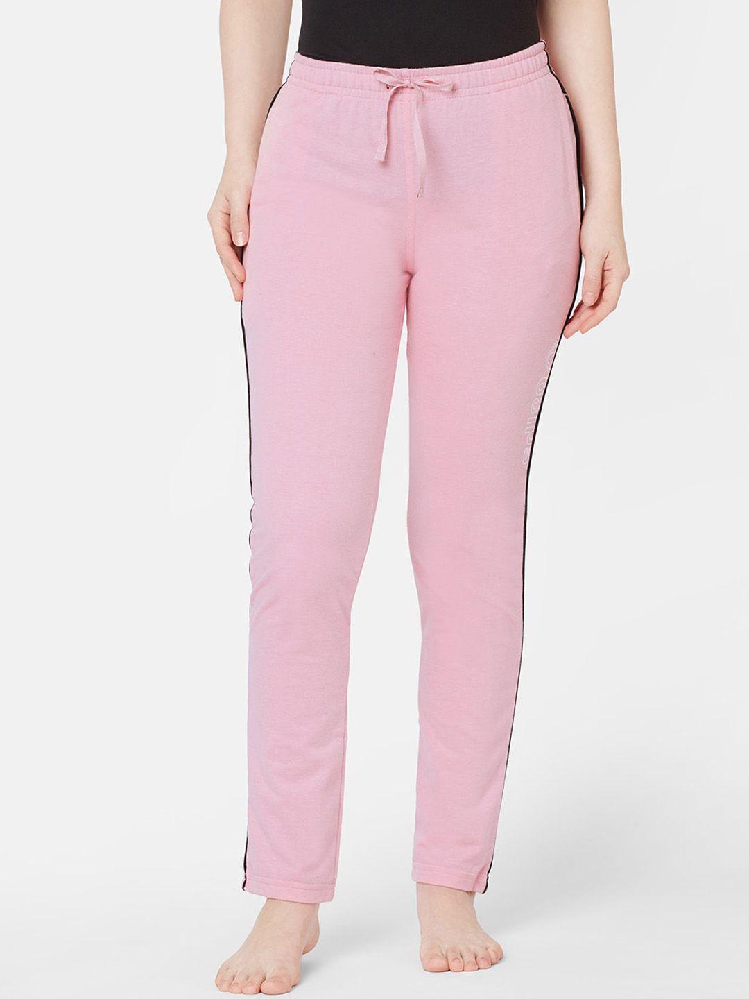 sweet dreams women pink solid cotton lounge pants