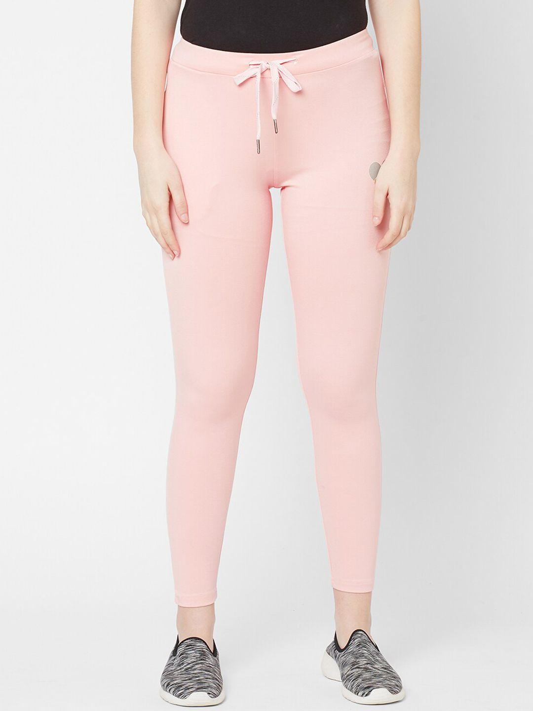 sweet dreams women pink solid slim-fit track pants