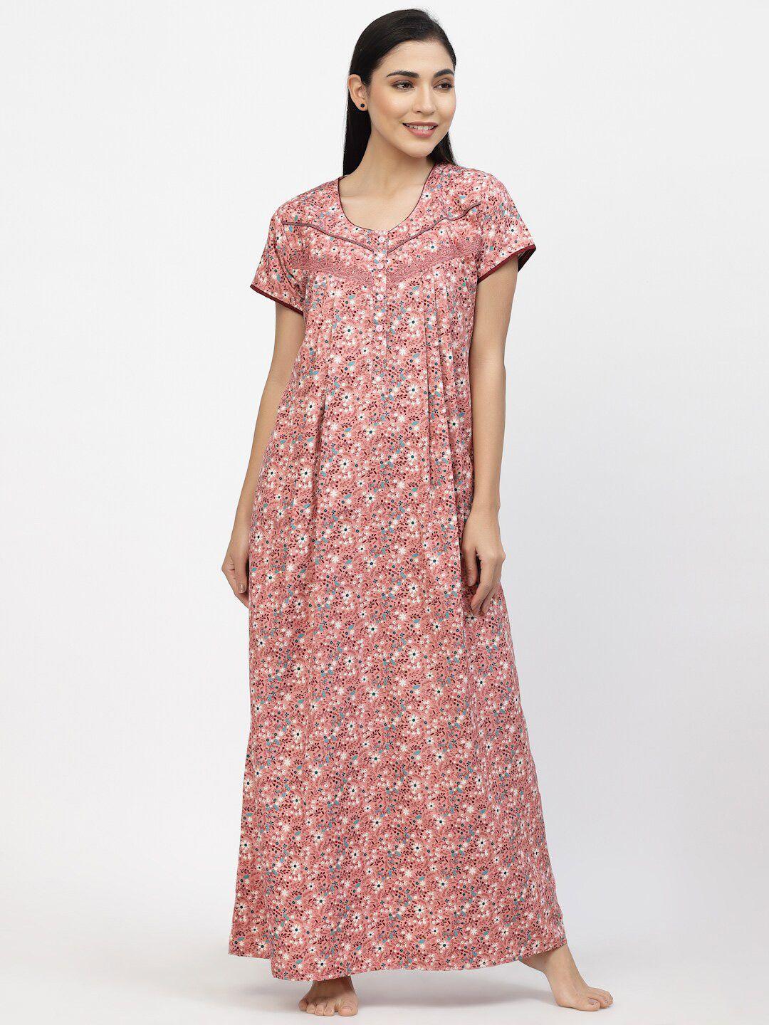 sweet dreams women printed maxi nightdress