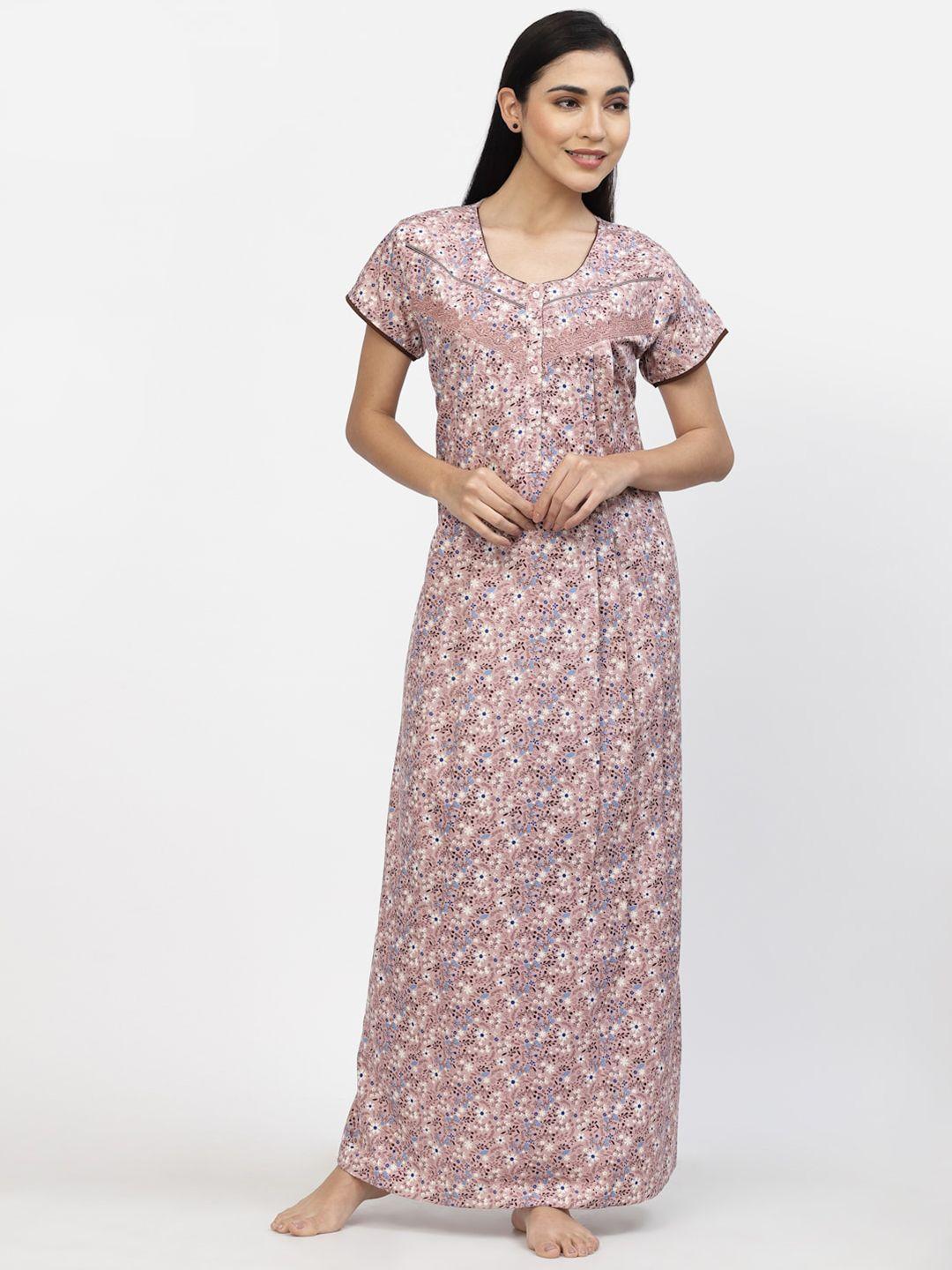 sweet dreams women printed maxi nightdress