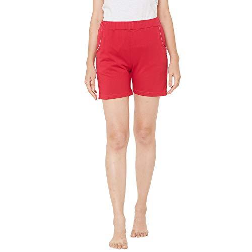 sweet dreams women solid cotton bermuda shorts-pink