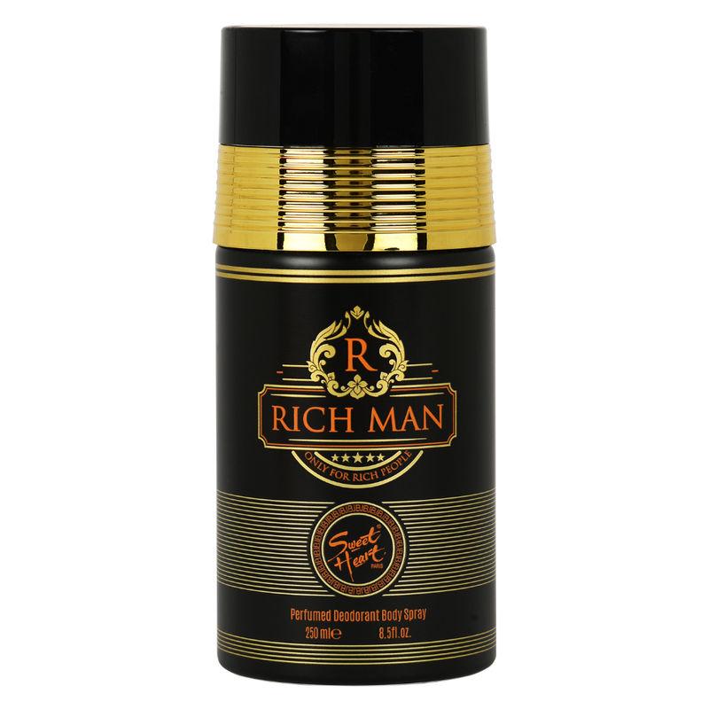 sweet heart rich man perfumed deodorant body spray