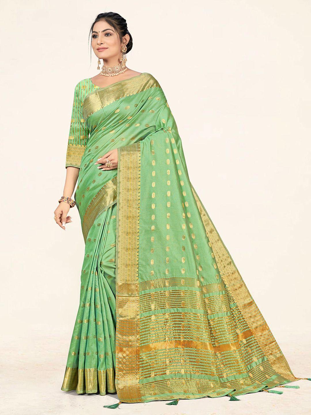 sweet smile fab woven design schiffli art silk saree