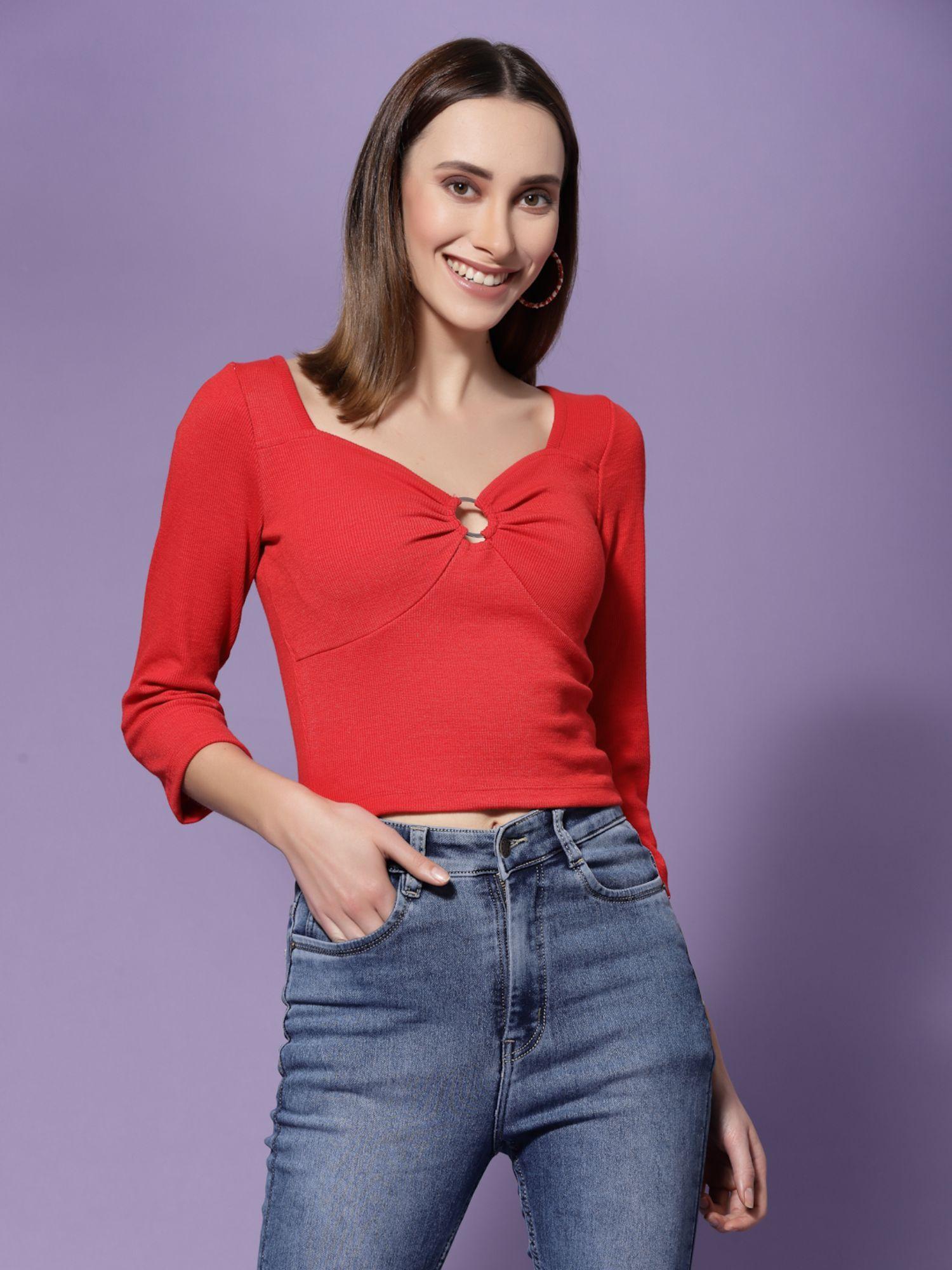 sweetheart neck wrap crop top