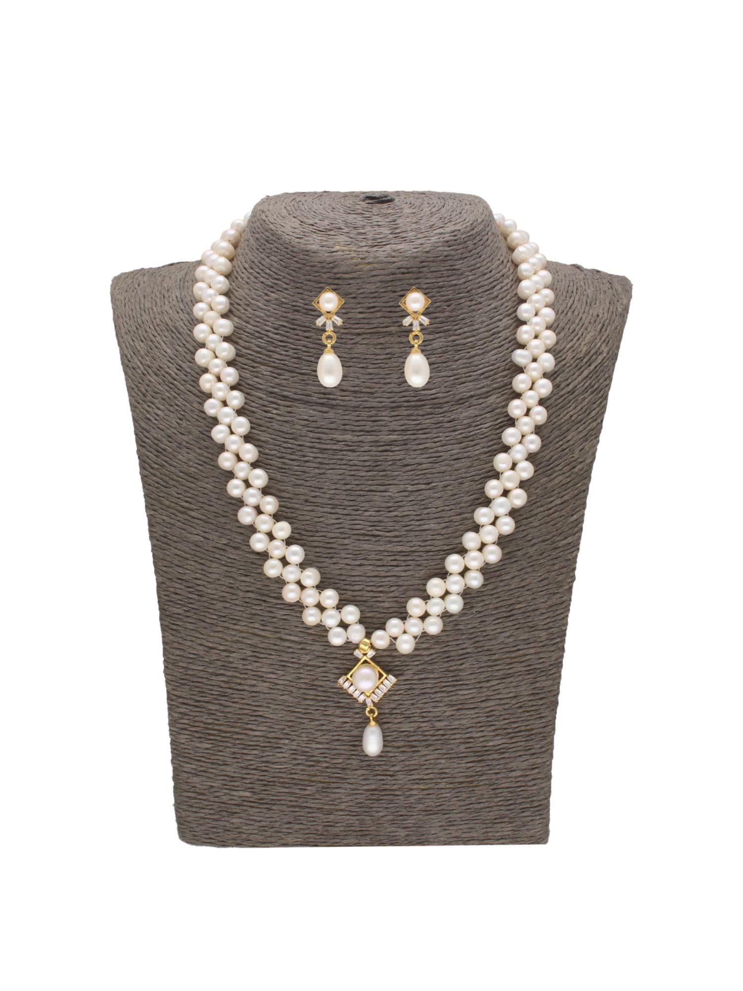 sweetheart pearl necklace set