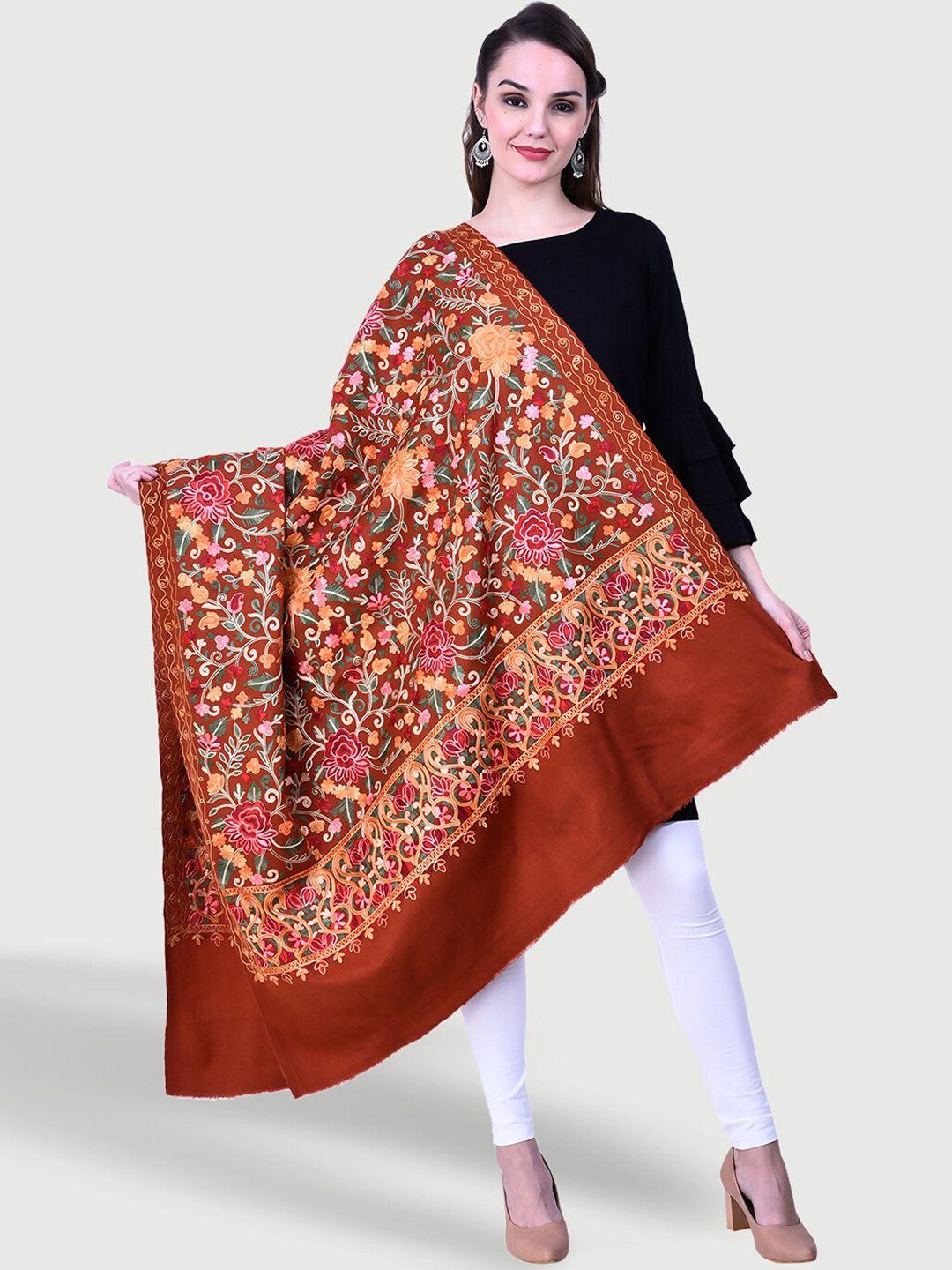 swi stylish floral embroidered shawl