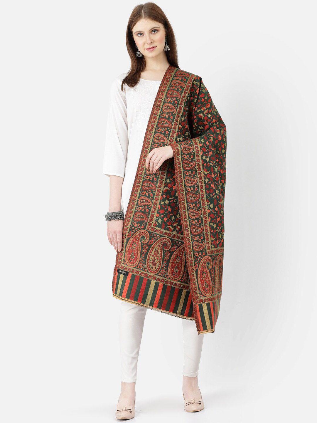 swi stylish woven design acrylic shawl