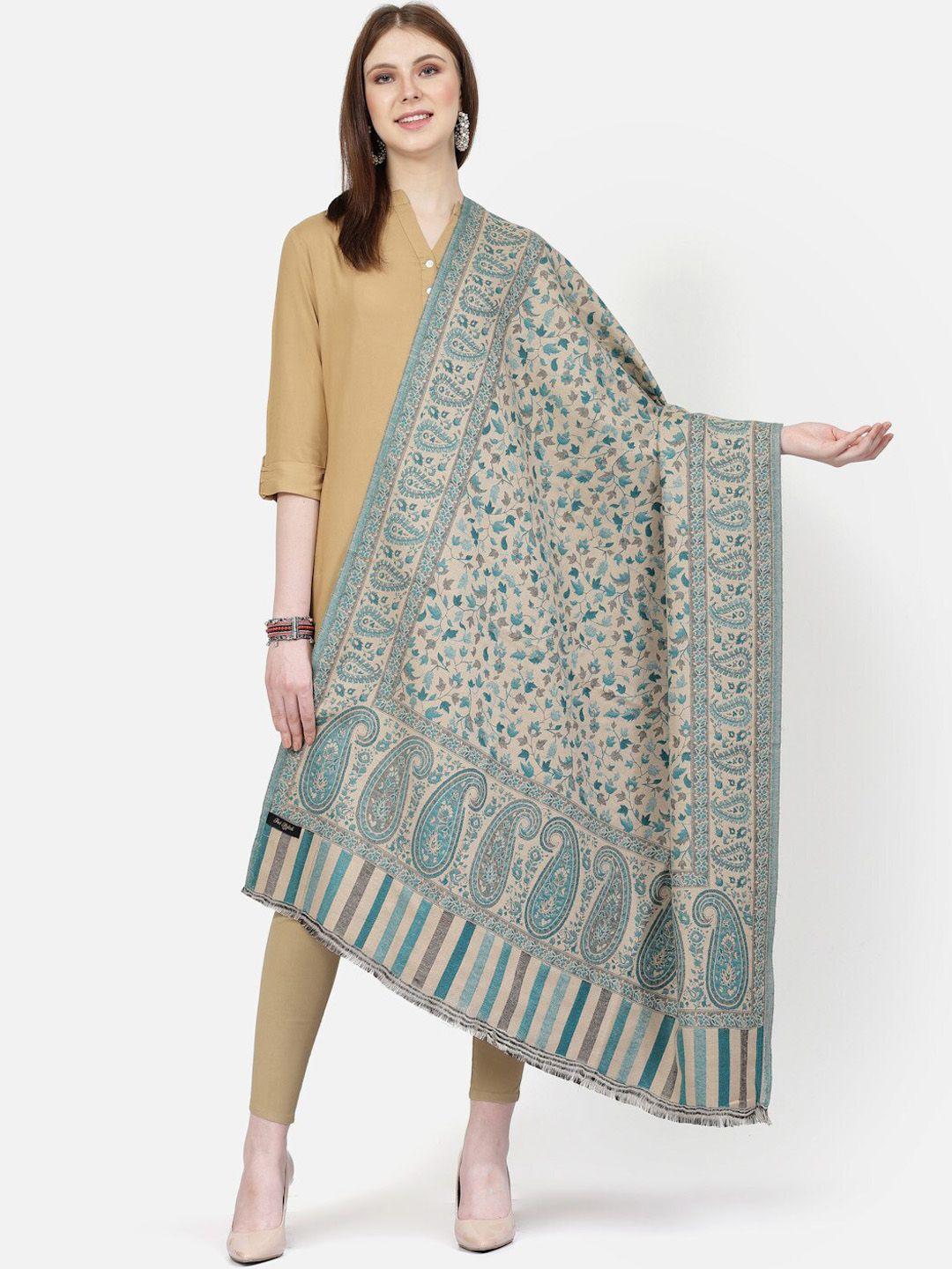 swi stylish woven-design woollen shawl