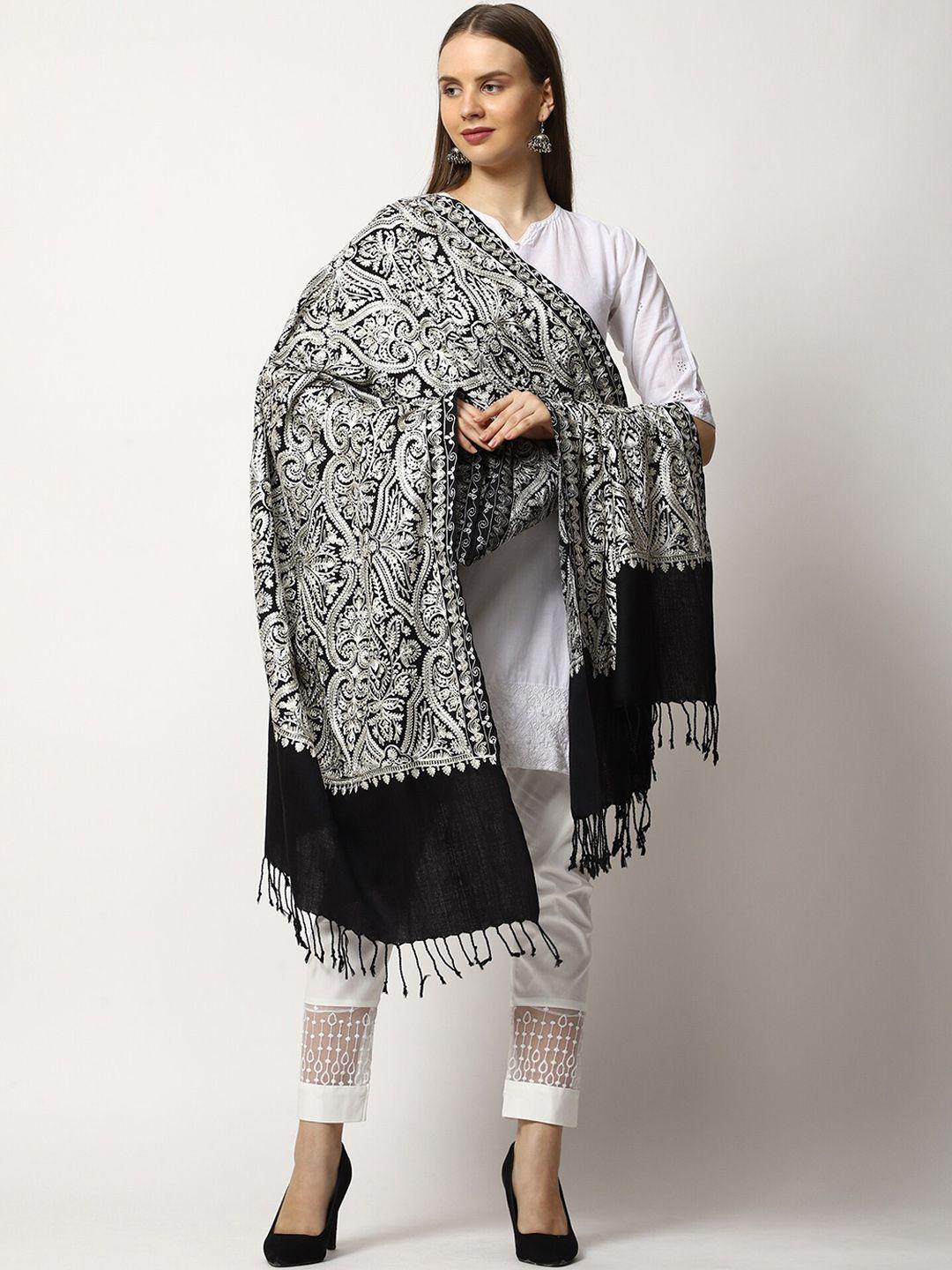 swi stylish embroidered aari work shawl
