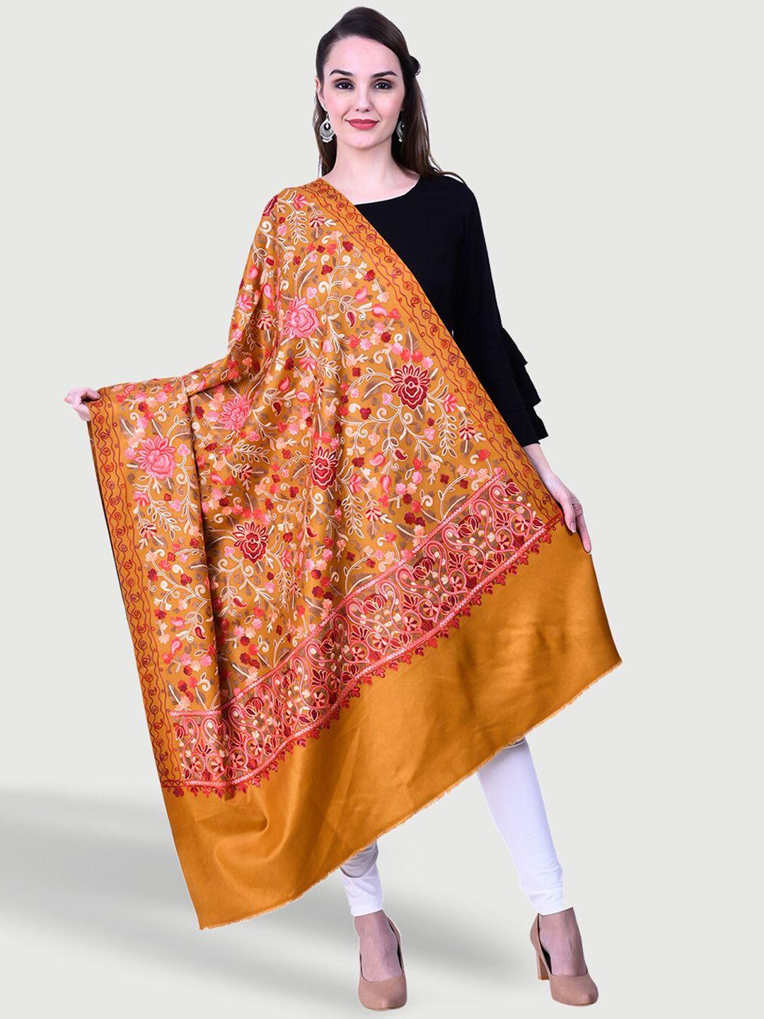 swi stylish ethnic motif aari embroidered shawl