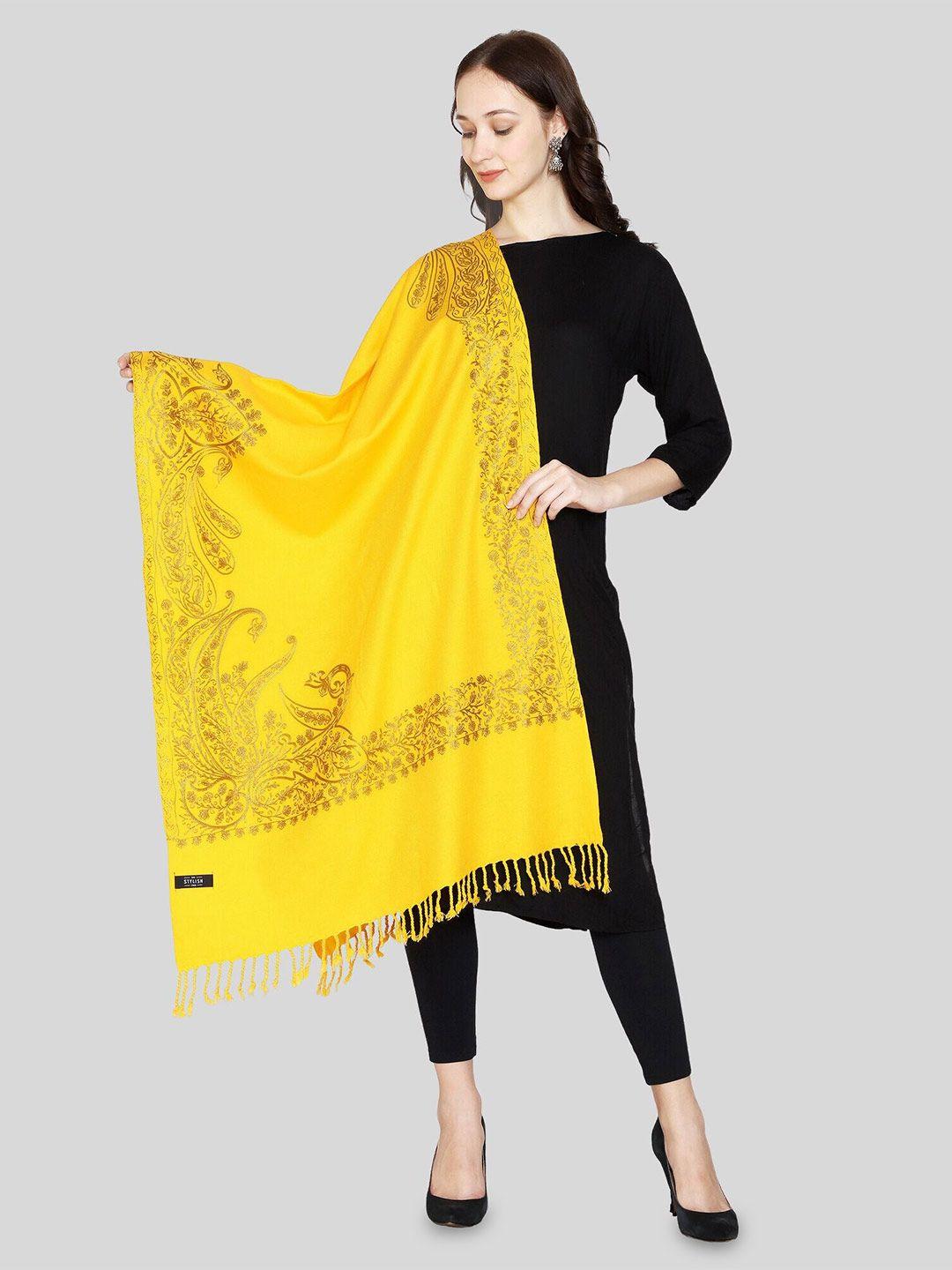 swi stylish ethnic motifs aari embroidered shawl