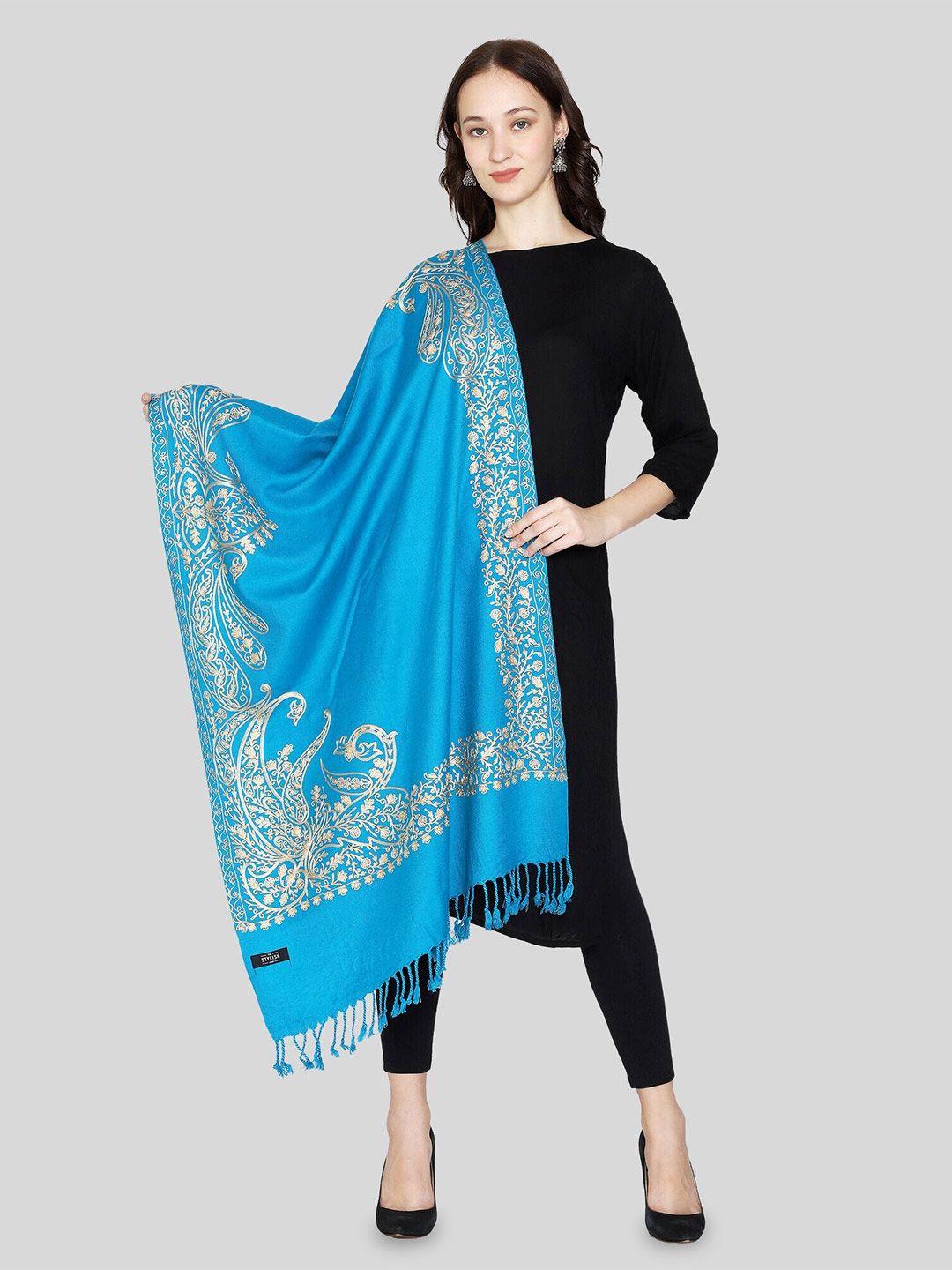 swi stylish ethnic motifs embroidered shawl